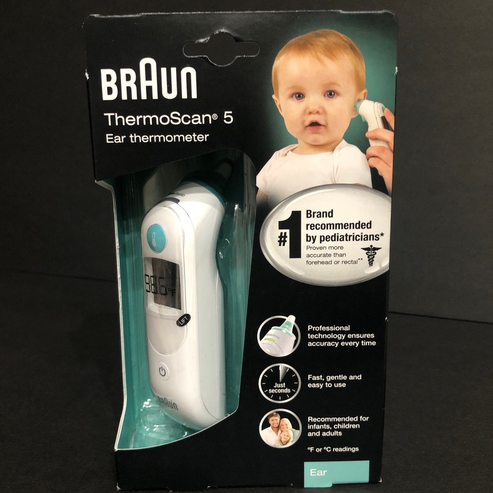Braun ThermoScan Ear Thermometer.
Brand new unopened excellent condition.